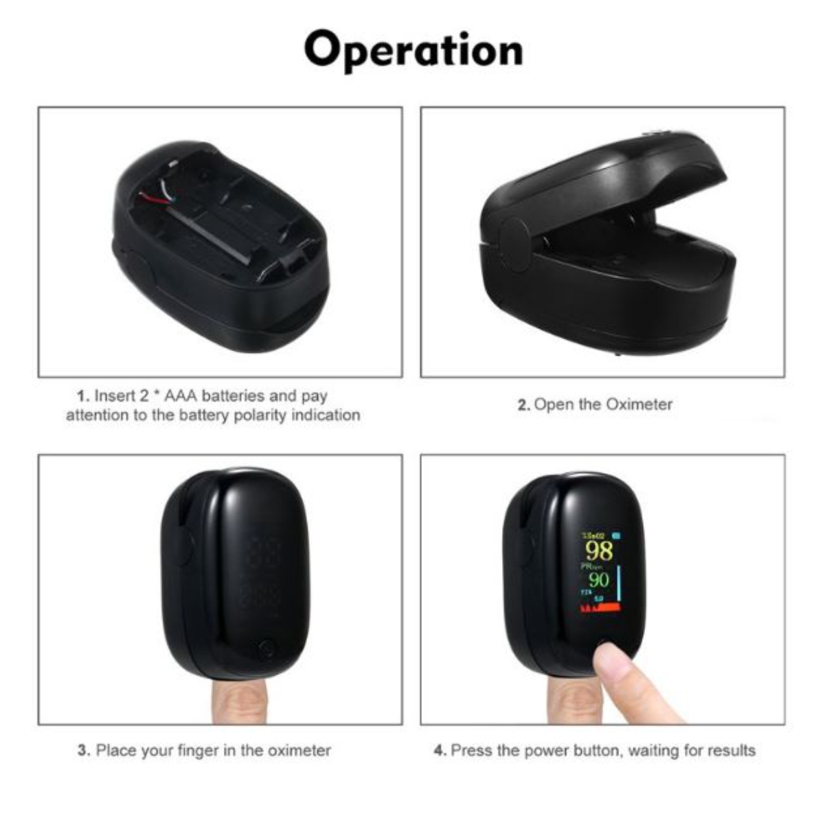 Miniatura 6 de Oximetro de pulso monitor SpO2 sin curva